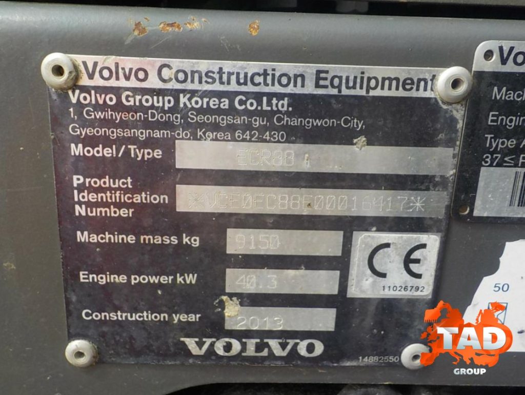 1936263718 miniekskavator volvo ecr88