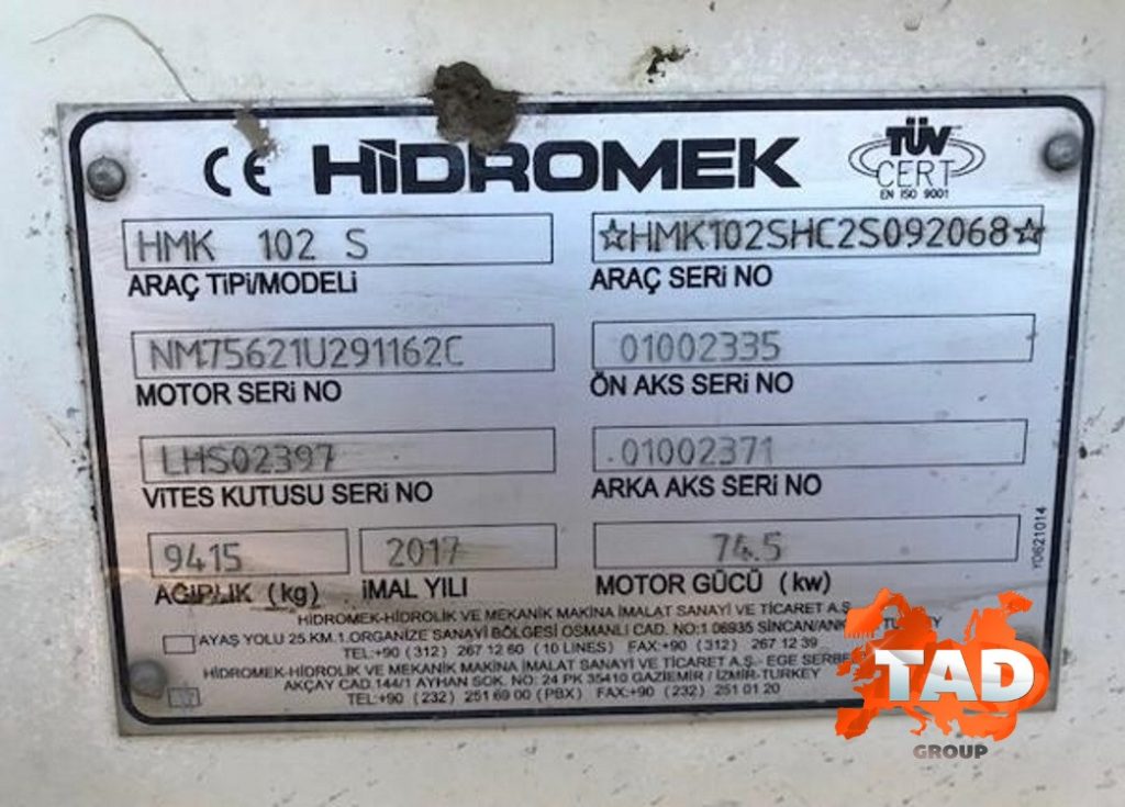 2218023452 ekskavator pogruzchik hidromek hmk102s